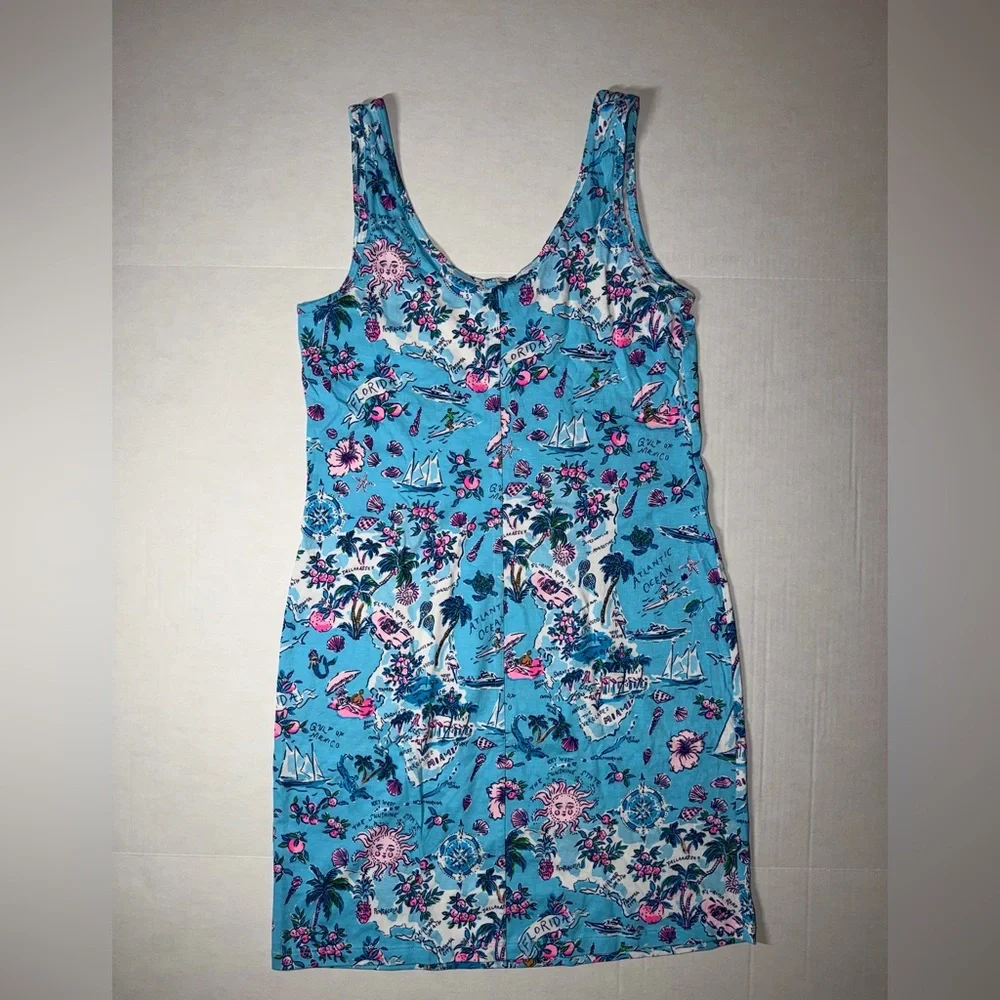Lilly Pulitzer Blue Floral Mini Dress - Picture 4 of 4